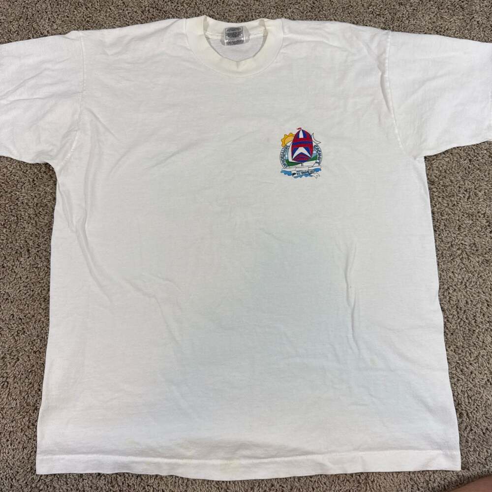 Vintage‎ 90s St Thomas USVI Daydreamer Coconut Sailboat Graphic Tee XL 90s EUC
